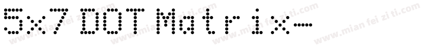 5x7 DOT Matrix字体转换